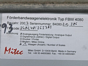MITEC FBW 4080 – Förderbandwaagenelektronik