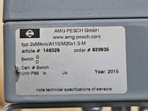 AMG-PESCH SAF 33 NC – Antrieb + Rückmeldeeinheit 2xMikro/A110/M20x1,5-M