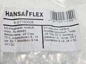 HANSA-FLEX K-07150008 5/2-Wegeventil NAMUR