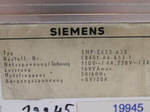 SIEMENS NETZTEIL C8451-A6-A53-1 – SMP-E423-A30 -used-