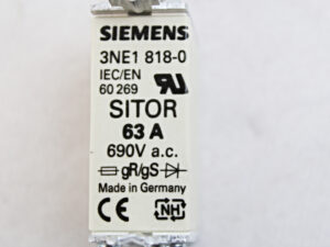 Siemens 3NE18180 SITOR-Sicherungseinsatz NH000 63 A 690 V -unused-