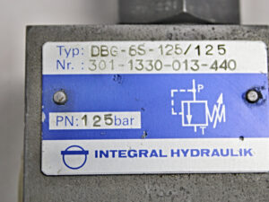 Integral Hydraulik DBG-6S-125/125 Hydraulic Control Valve -used-