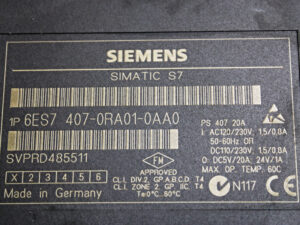 Siemens 6ES7407-0RA01-0AA0 Simatic S7-400 Power Supply -used-