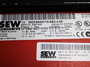 SEW MDX60A0110-503-4-00 Movidrive Umrichter -refurbished-
