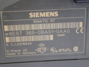 Siemens 6ES7365-0BA01-0AA0 Simatic S7-300 E: 02 -used-