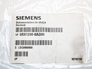Siemens 6RX1240-0AD00 Betriebsanleitung Deutsch -OVP/unused-