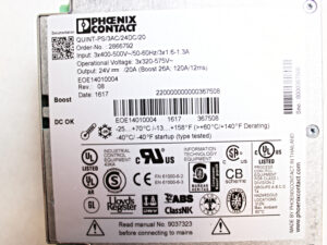Phoenix Contact 2866792 Stromversorgung – QUINT-PS/3AC/24DC/20 -used-