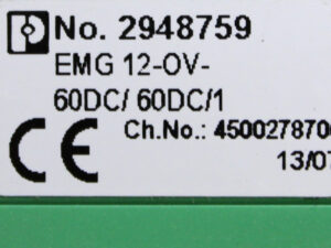 Phoenix Contact 2948759 Solid-State-Relaismodul – EMG 12-OV- 60DC/ 60DC/1 -used-