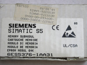 SIEMENS 6ES5376-1AA31 SIMATIC S5 – E: 01 -unused-