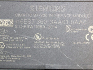 SIEMENS 6ES7360-3AA01-0AA0 SIMATIC S7-300 – FS:  7 -used- Klappe fehlt