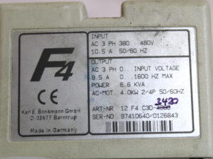 KEB 12.F4.C3D-4000 Combivert Frequenzumrichter – Klappe fehlt -used-