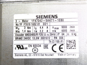 Siemens 1FK7042-5AK71-1EB0 SIMOTICS S Synchronservomotor -unused-