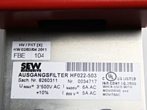 SEW HF022-503 Ausgangsfilter 3*500V AC – used –