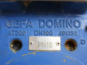 GEFA DOMINO AT200 DN100 PN16 Flachschieber -used-