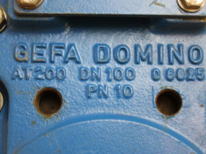 GEFA DOMINO AT200 DN100 PN10 Flachschieber -used-