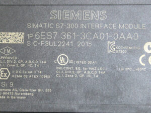 SIEMENS 6ES7361-3CA01-0AA0 SIMATIC S7-300 Klappe fehlt -used-