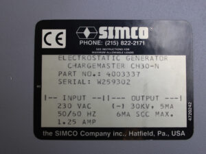 SIMCO ChargeMaster CH30-N Elektrostatischer Generator -used-