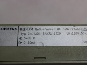 Siemens 7NG1204-1AA32-2TZ9 Teleperm Meßumformer W4 -used-