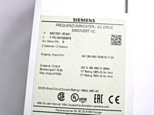 Siemens 6SE7021-0EA61 Simovert Masterdrive Vector control -refurbished-