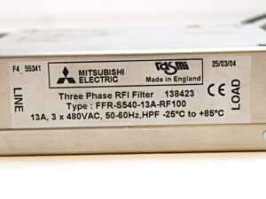 Mitsubishi FFR-S540-13A-RF100 Three Phase RFI Filter -used-