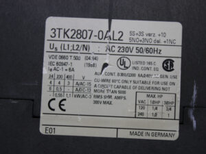 Siemens 3TK2807-0AL2 Contactor Combination -used-