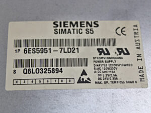 Siemens 6ES5951-7LD21 SIMATIC S5 Stromversorgung E: 02  -used-