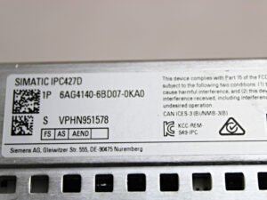 Siemens 6AG4140-6BD07-0KA0 SIMATIC IPC427D -used-
