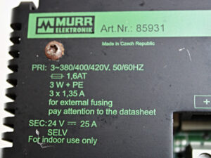 Murr Elektronik MPL 25 85931 Transformator -used-