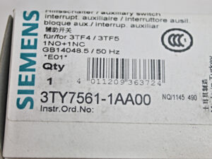 Siemens 3TY7561-1LA00 Hilfsschalterblockkombination -OVP/unused-