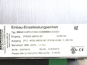 Baumüller BM4413-ST1-01500 Servoregler mit Geberkarte -OVP/unused-