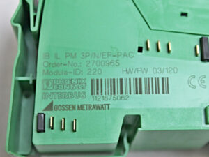 Phoenix Contact 2700965 IB IL PM 3P/N/EF-PAC, Teil der Seitenverkleidung fehlt -used-