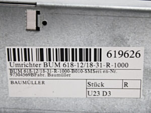 Baumüller BUM 618-12/18-31-R-1000 Umrichter -refurbished-