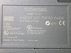 SIEMENS 6ES7331-7NF00-0AB0  SIMATIC S7-300 – E: 16 -used-