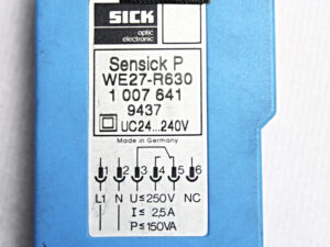 SICK WE27-R630 1007641 Sensick P PHOTOELECTRIC INDICATOR -used-