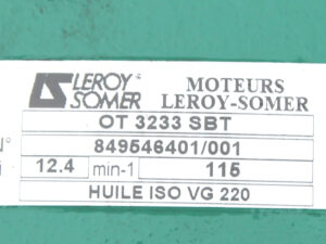 LEROY SOMER OT 3233 SBT Getriebe + LS100LT Motor -unused-