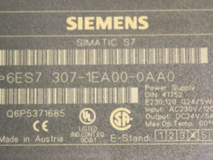 SIEMENS 6ES7307-1EA00-0AA0 SIMATIC S7-300 E: 04 -used-