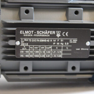 Elmot – Schäfer TE Q1E FA 63M4B-40 H Elektromotor -unused-