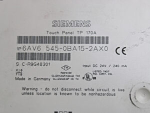 Siemens 6AV6545-0BA15-2AX0 Simatic Panel -used-