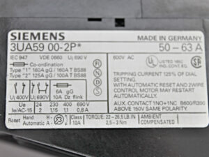 Siemens 3UA5900-2P Überlastrelais -OVP/unused-