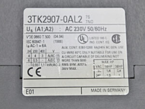 Siemens 3TK2907-0AL2 Zusatzbaustein für Schützsicherheitskombination -used-