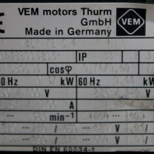 VEM K21R 71 G 4 Elektromotor 50/60 Hz 0,37/0,44 kW -unused-