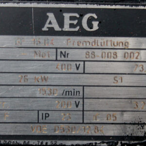 AEG GF 16.04 Fremdlüftung 26 kW + D-C60 Motor -refurbished-