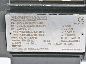 SEW WF10DT56M4/BMG SPIROPLAN Getriebemotor i=39,00 -unused-