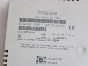 Siemens 6AV6545-0BA15-2AX0 Touch Panel 170A Gehäuse gebrochen -used-