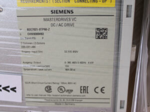 SIEMENS 6SE7021-0TP60-Z SIMOVERT Masterdrive Z = D99+G91+K80 -OVP/unused-