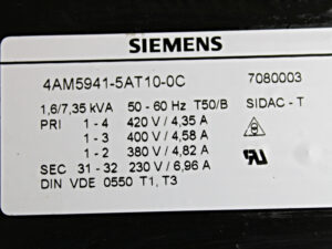 SIEMENS 4AM5941-5AT10-0C EINPHASEN-TRANSFORMATOR -used-