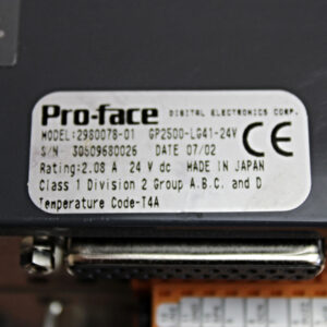 PRO-FACE 2980078-01 GP2500-LG41-24V Bedienpanel -used-
