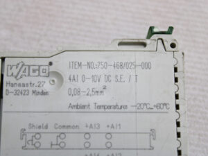 WAGO 750-468/025-000 4-Kanal-Analogeingang DC 0 … 10 V -used-