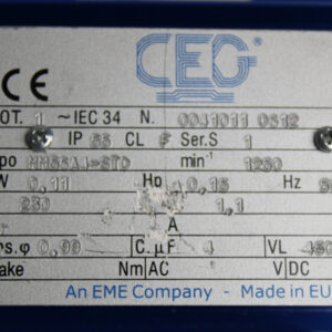 CEG MM6A4-STD Elektromotor 0,11 kW -unused-