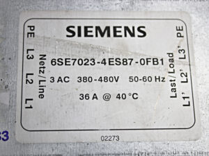 Siemens 6ES7023-4ES87-0FB1 Funkentstörfilter -used-